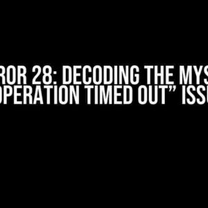 cURL Error 28: Decoding the Mysterious “Operation Timed Out” Issue