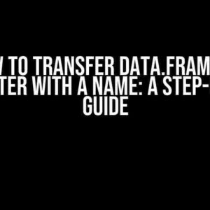 How to Transfer Data.Frame to Character with a Name: A Step-by-Step Guide