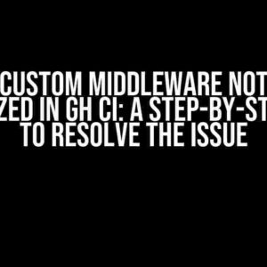 Rails Custom Middleware not being recognized in GH CI: A Step-by-Step Guide to Resolve the Issue