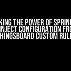 Unlocking the Power of Spring Boot: How to Inject Configuration from YAML into ThingsBoard Custom Rule Node